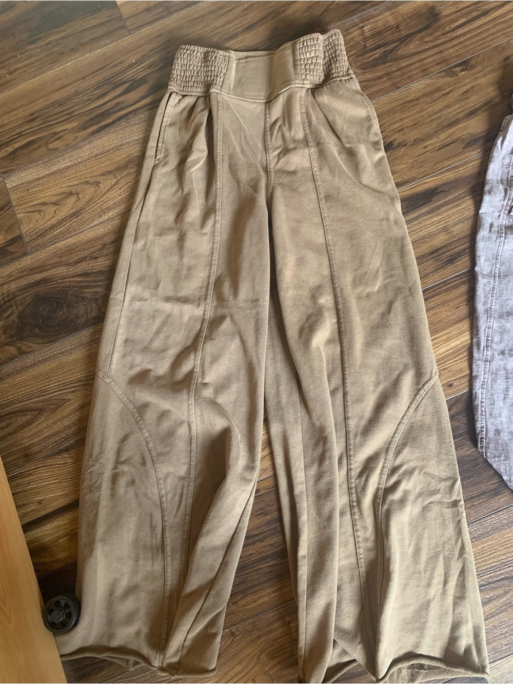 SHEIN Beige Wide-Leg High-Waist Pants